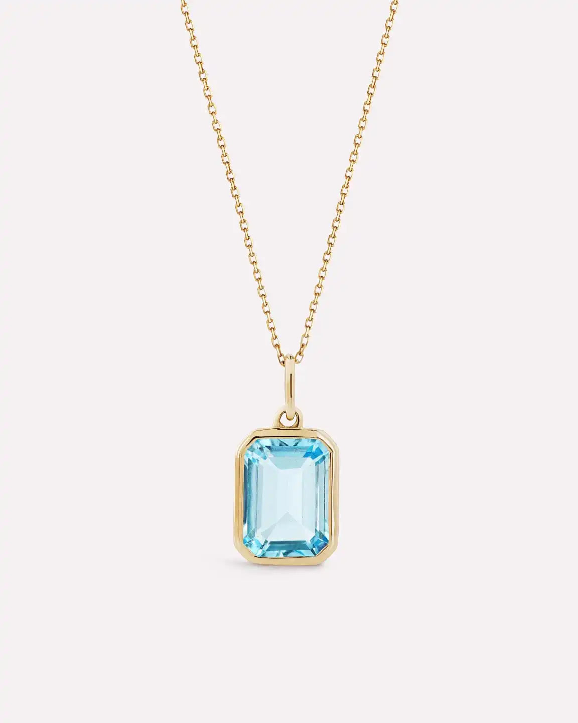 Solid Yellow Gold - Light Pink Sapphire Spritz Necklace