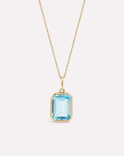Solid Yellow Gold - Light Pink Sapphire Spritz Necklace