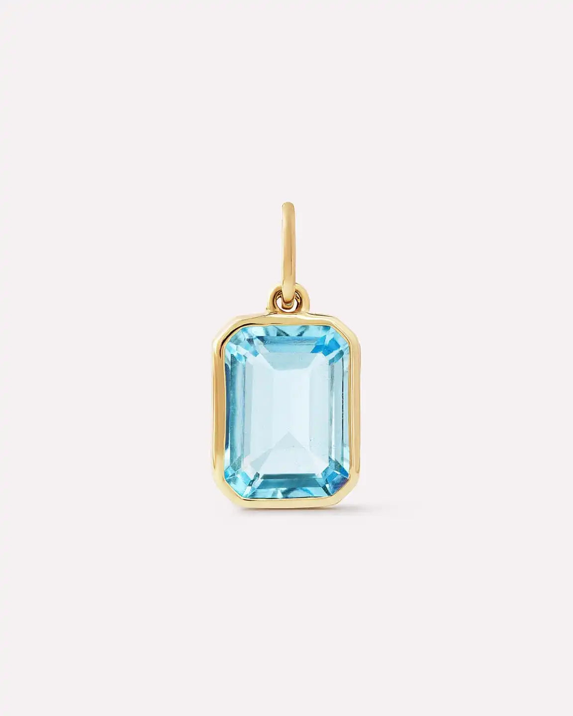 Solid Yellow Gold - Light Pink Sapphire Spritz Charm