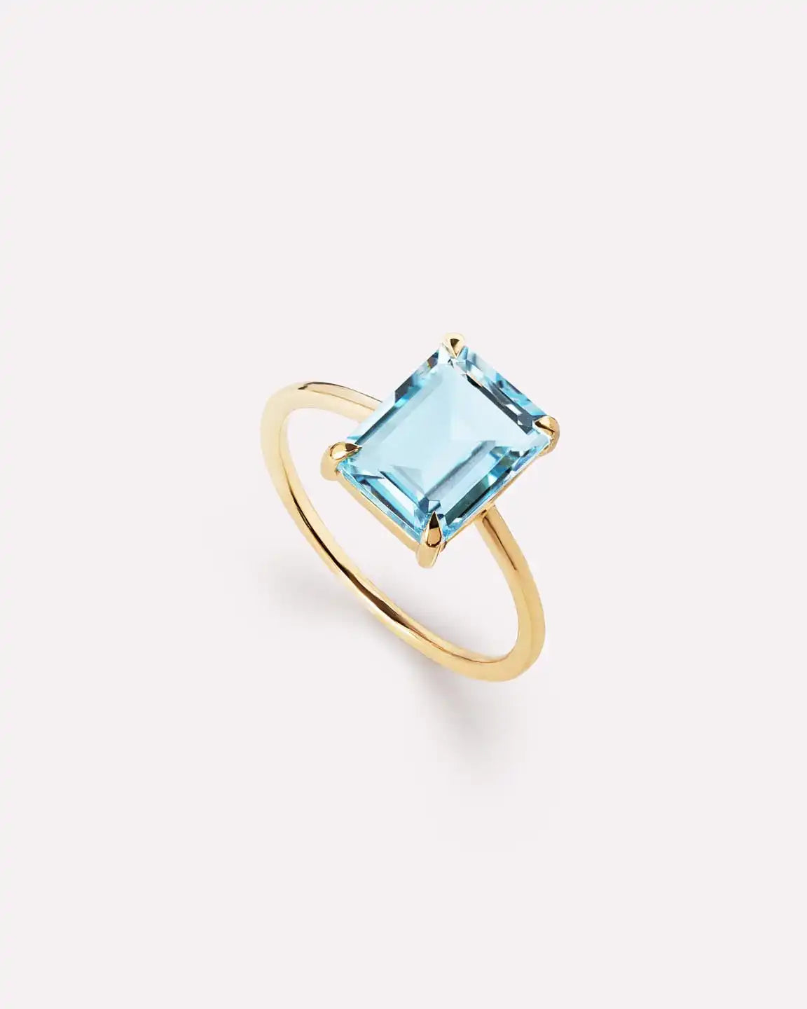 Solid Yellow Gold - Light Pink Sapphire Spritz Ring