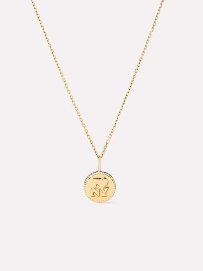 Solid Yellow Gold - NYC Charm Necklace