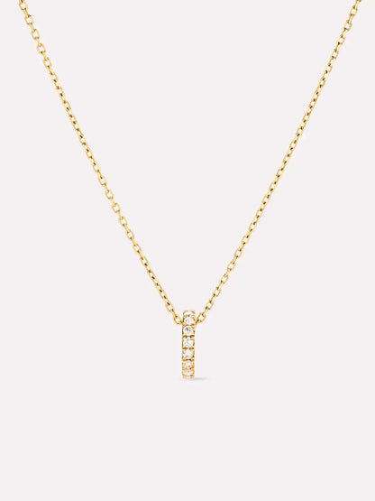 Solid Yellow Gold - Diamond Aurora Necklace