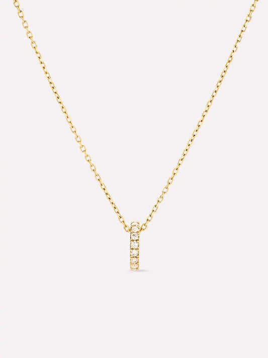 Solid Yellow Gold - Diamond Aurora Necklace