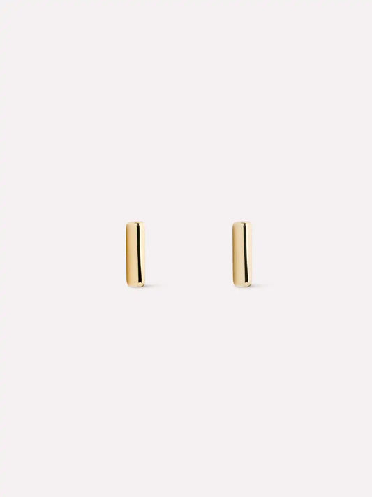 Gold Stud Earrings - Bar Studs