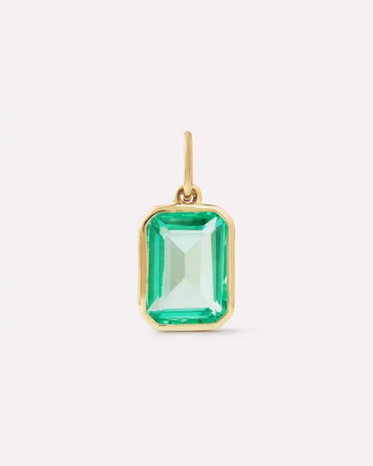 Solid Yellow Gold - Light Pink Sapphire Spritz Charm