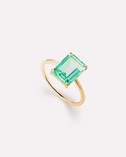 Solid Yellow Gold - Light Pink Sapphire Spritz Ring