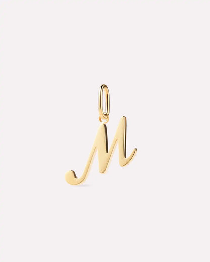Solid Yellow Gold - Script Letter Charm