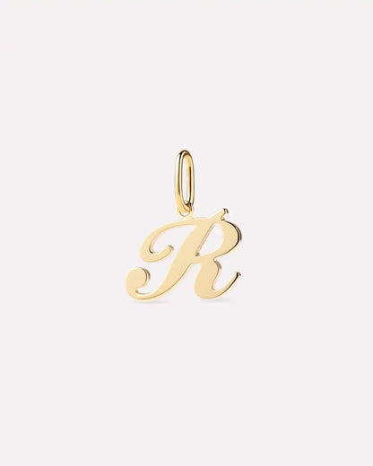 Solid Yellow Gold - Script Letter Charm