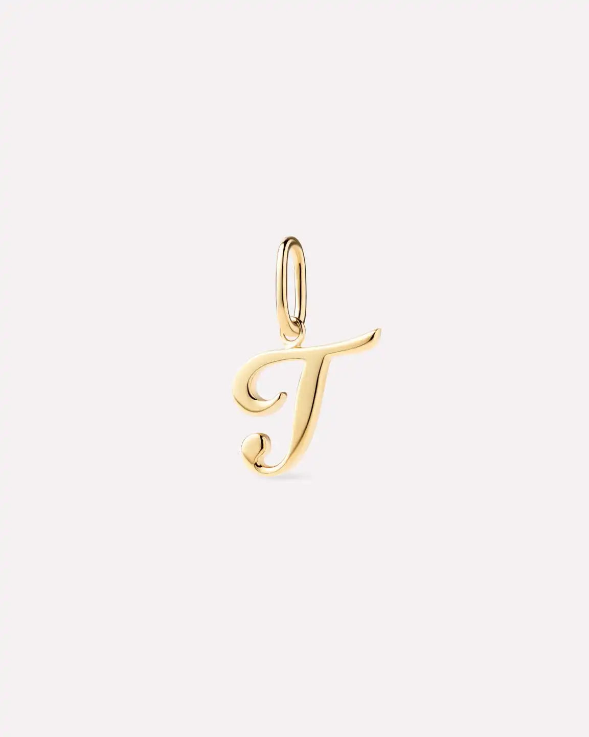 Solid Yellow Gold - Script Letter Charm
