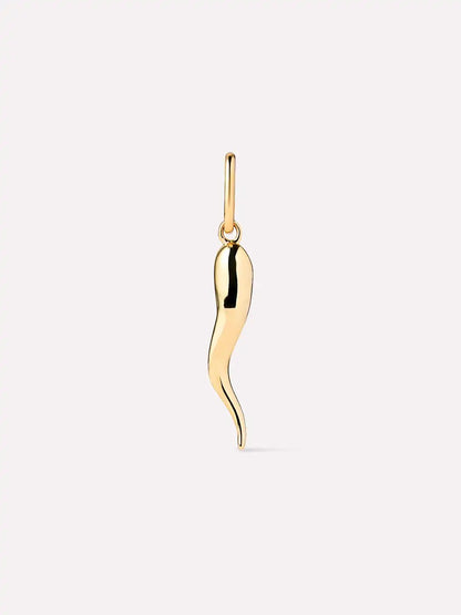 Solid Yellow Gold - Italian Horn Charm
