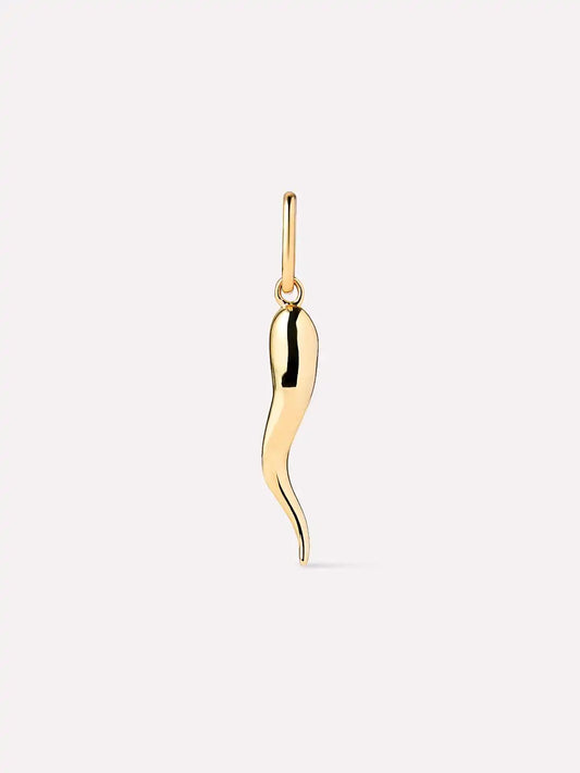 Solid Yellow Gold - Italian Horn Charm