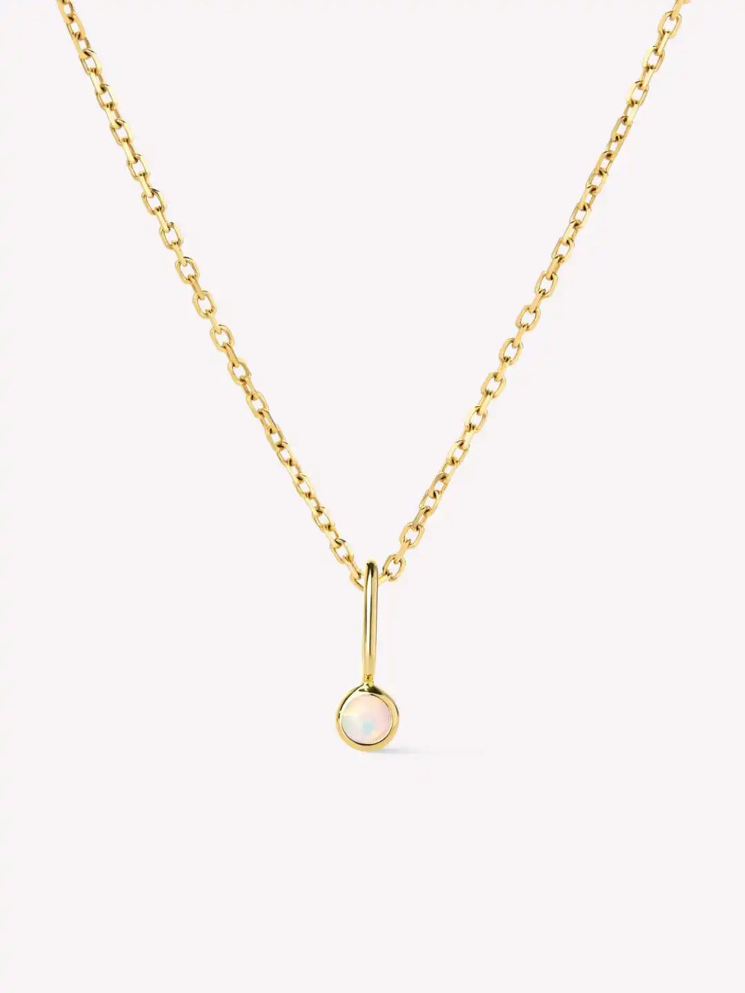 Solid Yellow Gold - Diamond Mini Birthstone Necklace