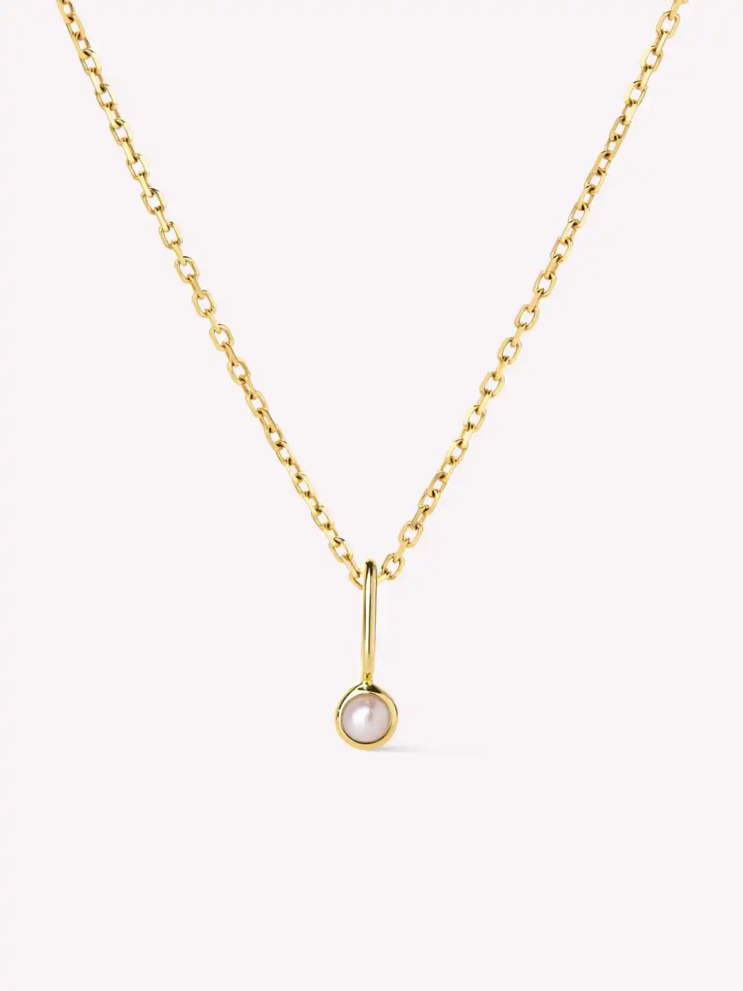Solid Yellow Gold - Diamond Mini Birthstone Necklace