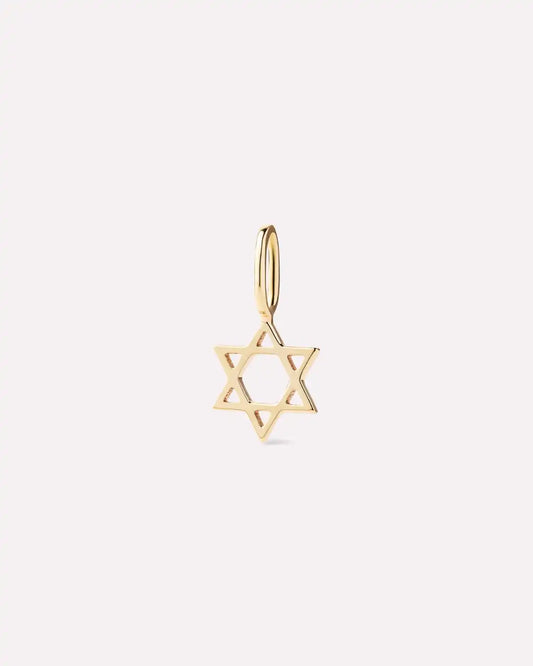 Solid Yellow Gold - Star of David Charm