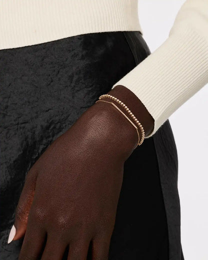 Solid Yellow Gold - Diamond Tennis Bracelet (1/2 ctw)