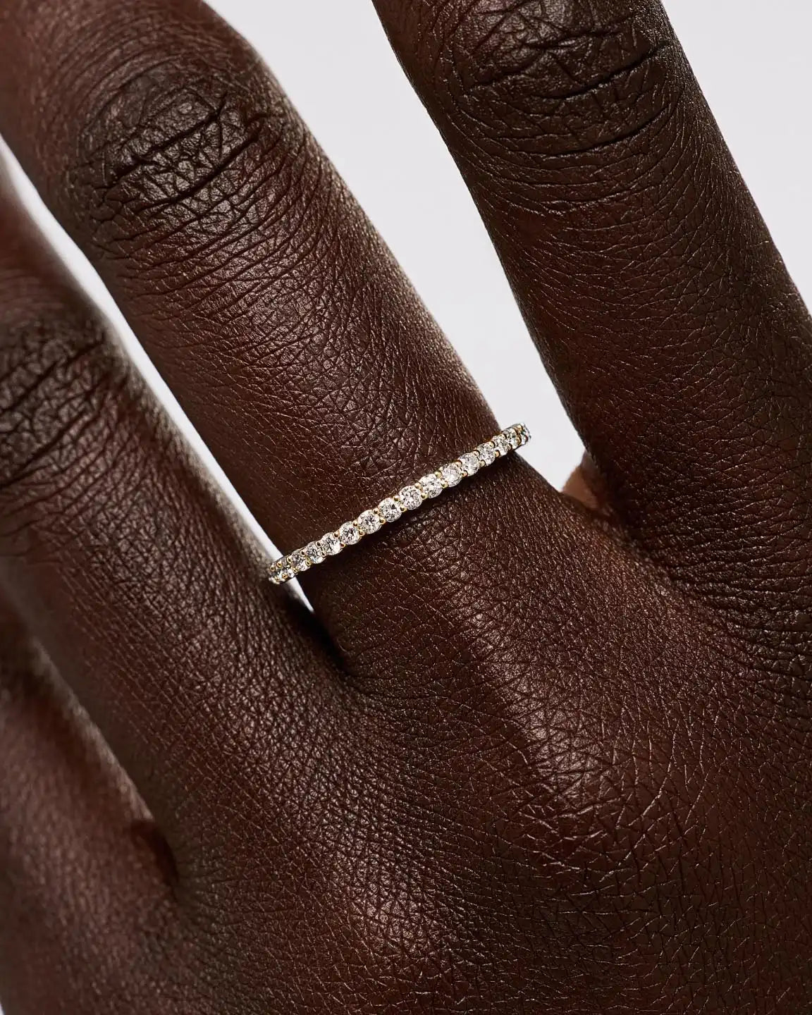 Solid Yellow Gold - Eternity Diamond Ring (1/2 ctw)