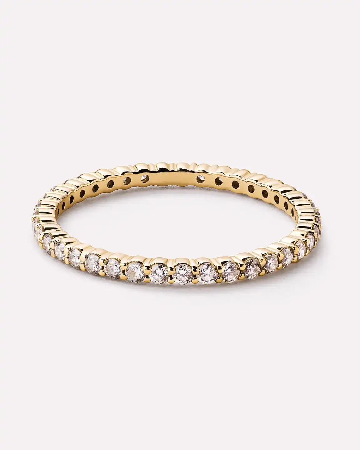Solid Yellow Gold - Eternity Diamond Ring (1/2 ctw)